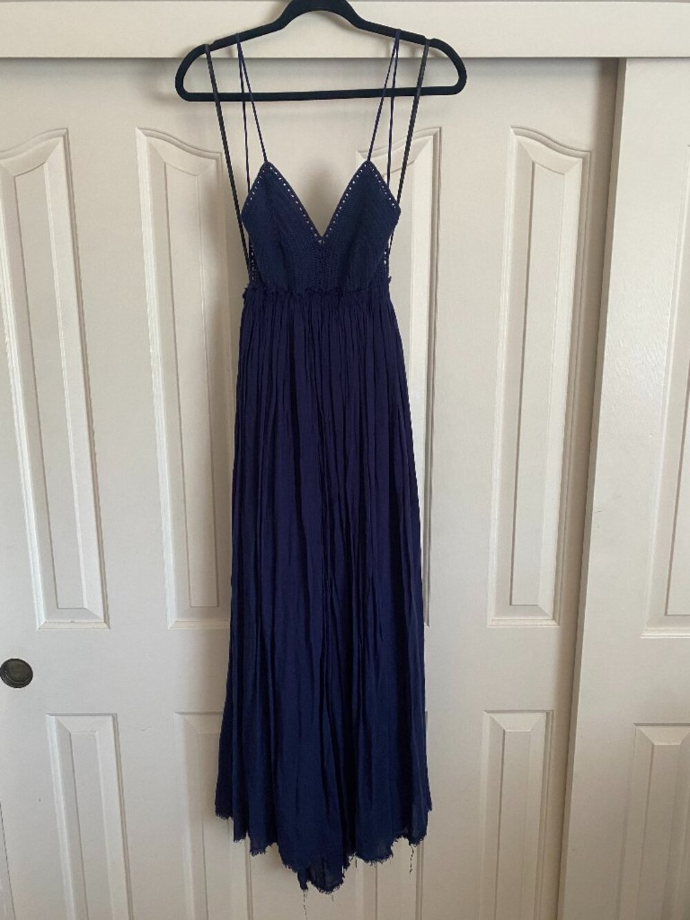 Papaya Navy S Boho Maxi Dress